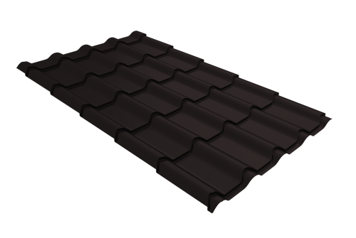 Металлочерепица Камея (Kamea) v01 0,5 PurPro RAL 9005 черный по низкой цене