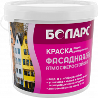 Краска водно-дисперсионная фасадная атмосферостойкая (ВД-АК 108) 3 кг БОЛАРС с доставкой от официального дилера завода