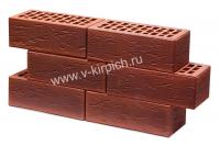 Кирпич лицевой керамический утолщенный Кортен руст М150 с утолщенной стенкой Воротынский кирпич с доставкой от официального дилера завода
