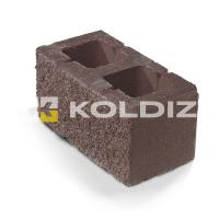Блок бетонный заборный Колотая фактура 390х190х188 - Коричневый Колдиз с доставкой от официального дилера завода