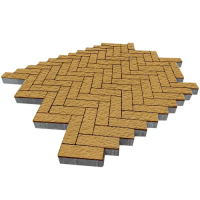 Тротуарная плитка Steinrus Паркет, 60 мм, жёлтый, Old-Age с доставкой от официального дилера завода