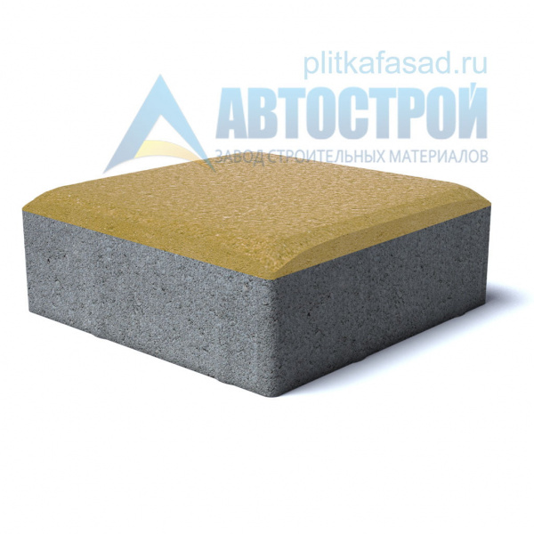 Тротуарная плитка «Английский булыжник малый» 160х160х60 (16х16х6) желтая Автострой по низкой цене