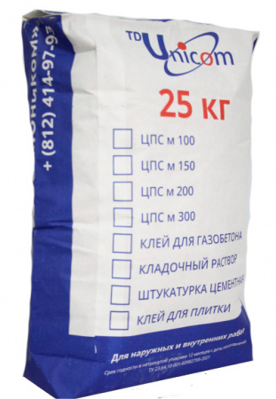 Смесь цементно-песчаная М100 25 кг Unicom по низкой цене