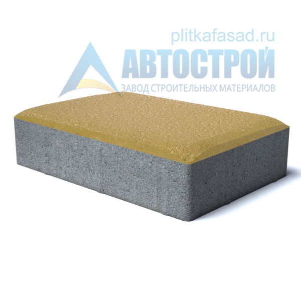 Тротуарная плитка «Английский булыжник большой» 160х240х40 (16х24х4) желтая Автострой по низкой цене