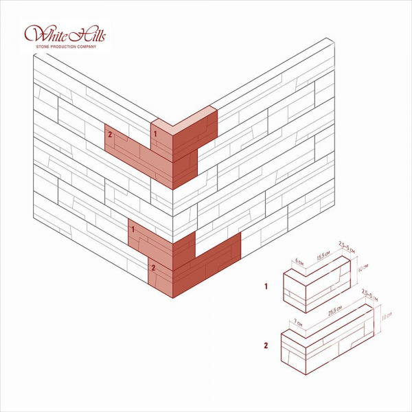 Облицовочный камень Кросс Фелл 105-40 углы White Hills по низкой цене