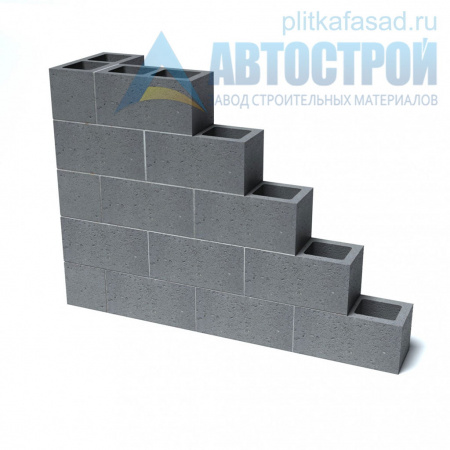 Блок бетонный стеновой 190x190x390 мм пустотелый Автострой по низкой цене