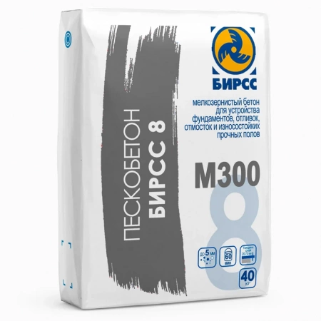 8 (25) цементно-песчаная смесь м300 (пескобетон М300) БИРСС по низкой цене