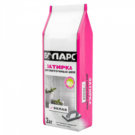 Затирка для плиточных швов белая 2 кг БОЛАРС по низкой цене