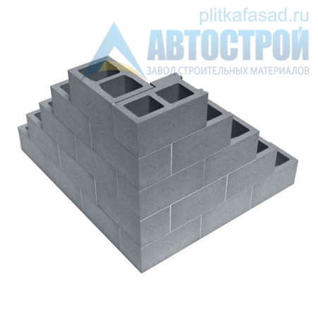 Блок бетонный стеновой 240x190x390 мм двухпустотный Автострой по низкой цене
