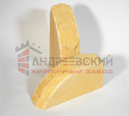 Кирпич гиперпрессованный полукруг Скала Желтый 1.4 NF Андреевский по низкой цене