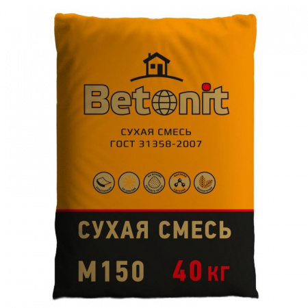 Кладочная смесь цементная ГОСТ М150 серый 40кг Betonit по низкой цене