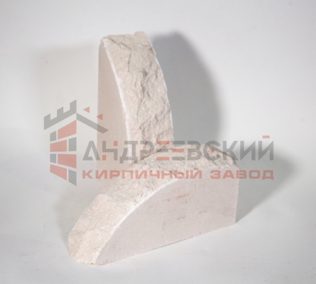 Кирпич гиперпрессованный полукруг Скала Белый 1.4 NF Андреевский по низкой цене