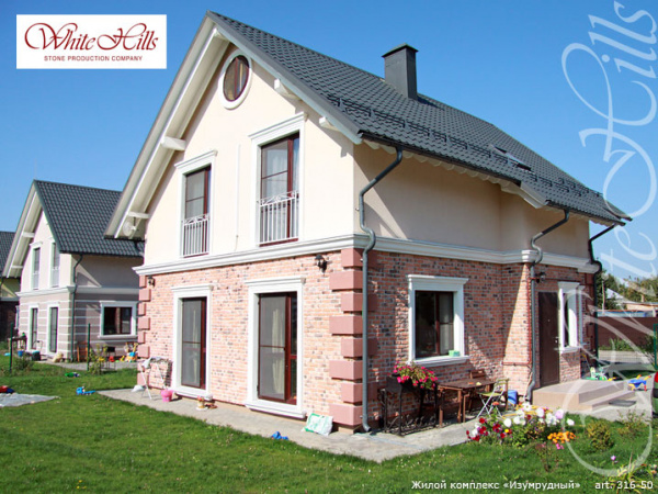 Декоративный облицовочный кирпич Брюгге Брик 316-50 углы White Hills по низкой цене