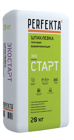 Шпаклевка гипсовая выравнивающая Perfekta ЭКОСТАРТ 20 кг по низкой цене