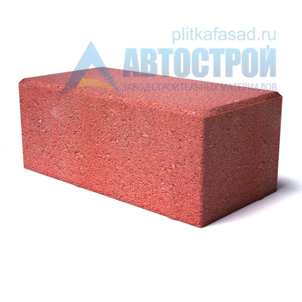 Тротуарная плитка «Брусчатка» с фаской 120х250х80 (12х25х8) красная Автострой по низкой цене